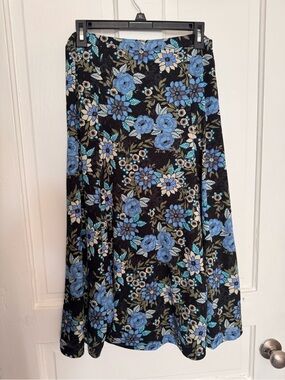 Blue floral skirt